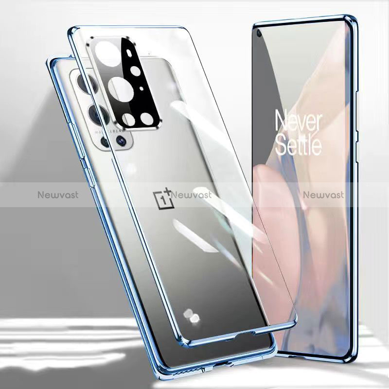 Luxury Aluminum Metal Frame Mirror Cover Case 360 Degrees P01 for OnePlus 9 Pro 5G