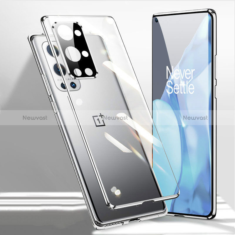 Luxury Aluminum Metal Frame Mirror Cover Case 360 Degrees P01 for OnePlus 9R 5G