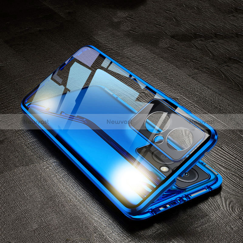 Luxury Aluminum Metal Frame Mirror Cover Case 360 Degrees P01 for OnePlus Nord CE 3 Lite 5G