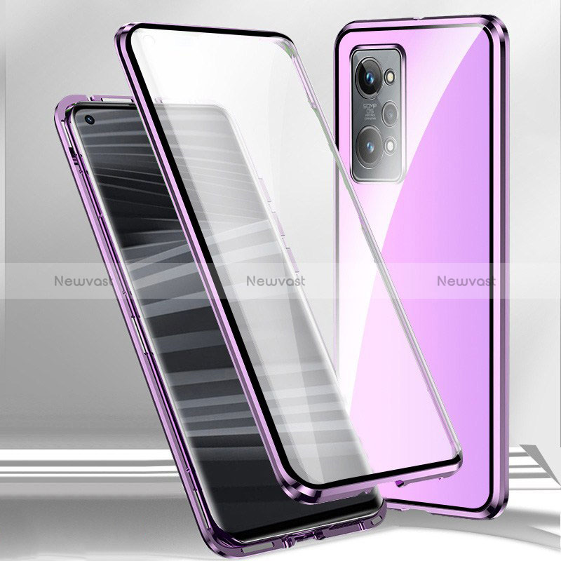 Luxury Aluminum Metal Frame Mirror Cover Case 360 Degrees P01 for Oppo K10 Pro 5G