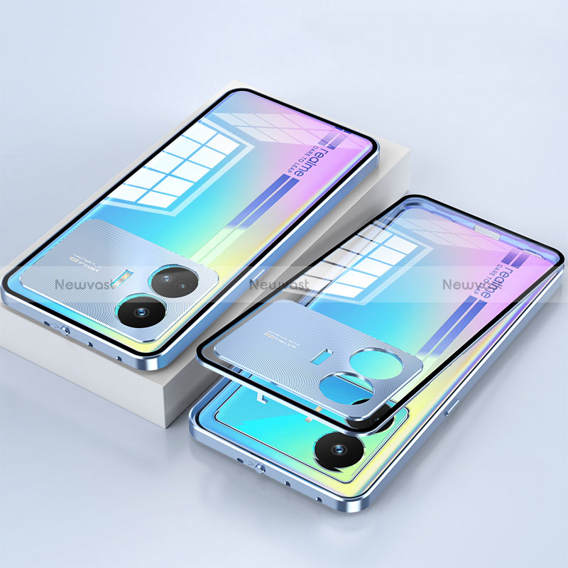 Luxury Aluminum Metal Frame Mirror Cover Case 360 Degrees P01 for Realme GT Neo5 SE 5G