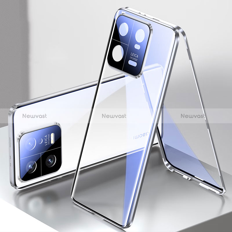 Luxury Aluminum Metal Frame Mirror Cover Case 360 Degrees P01 for Xiaomi Mi 13 5G