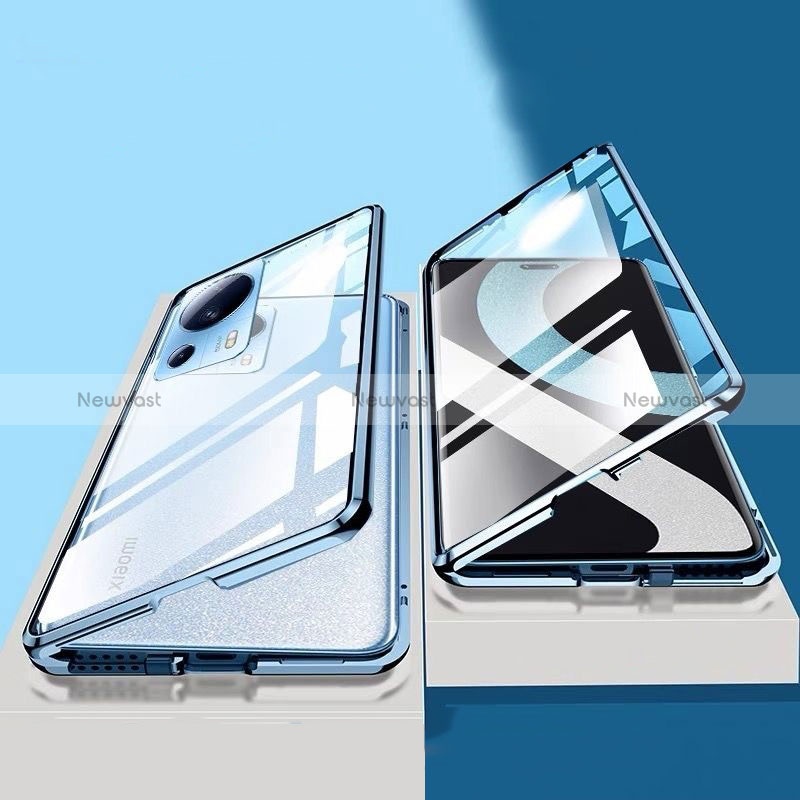 Luxury Aluminum Metal Frame Mirror Cover Case 360 Degrees P01 for Xiaomi Mi 13 Lite 5G