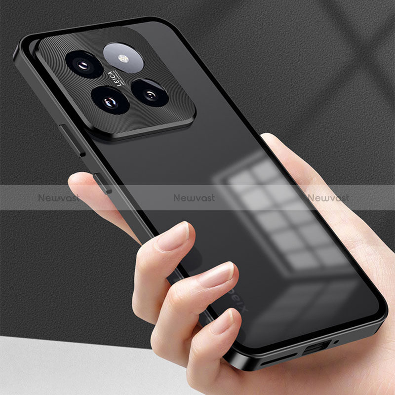 Luxury Aluminum Metal Frame Mirror Cover Case 360 Degrees P01 for Xiaomi Mi 14 Pro 5G