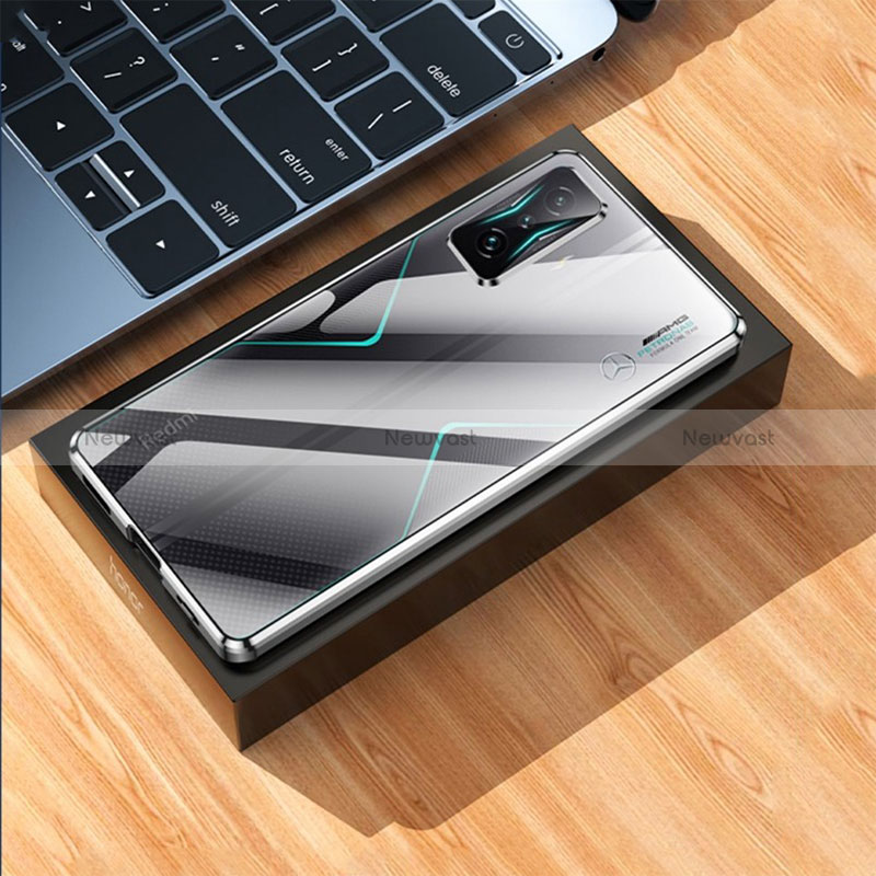 Luxury Aluminum Metal Frame Mirror Cover Case 360 Degrees P01 for Xiaomi Poco F4 GT 5G