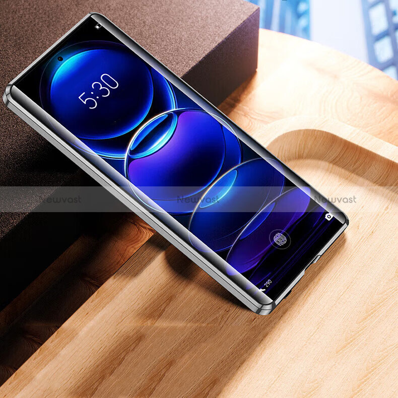 Luxury Aluminum Metal Frame Mirror Cover Case 360 Degrees P01 for Xiaomi Redmi Note 12 Pro+ Plus 5G