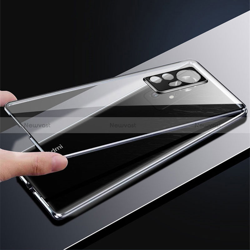 Luxury Aluminum Metal Frame Mirror Cover Case 360 Degrees P01 for Xiaomi Redmi Note 12S