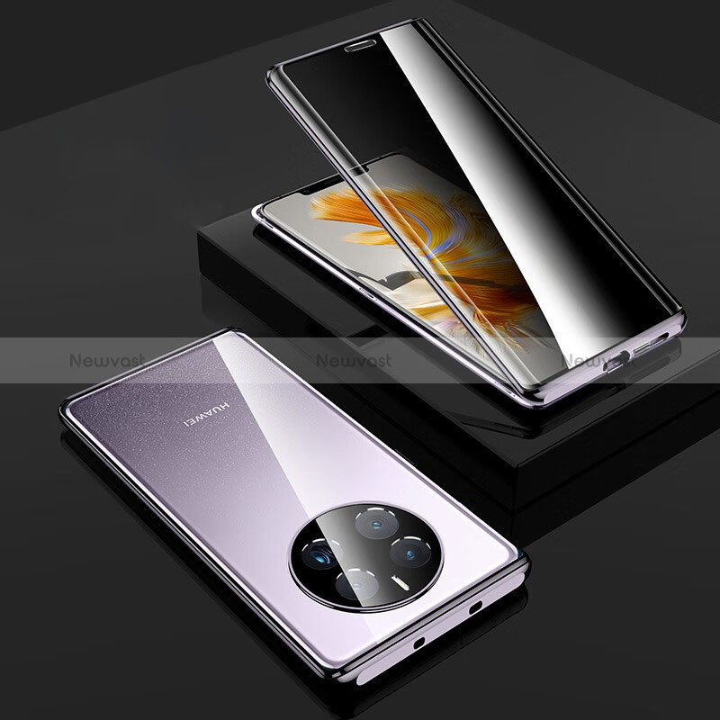 Luxury Aluminum Metal Frame Mirror Cover Case 360 Degrees P02 for Huawei Mate 50 Pro