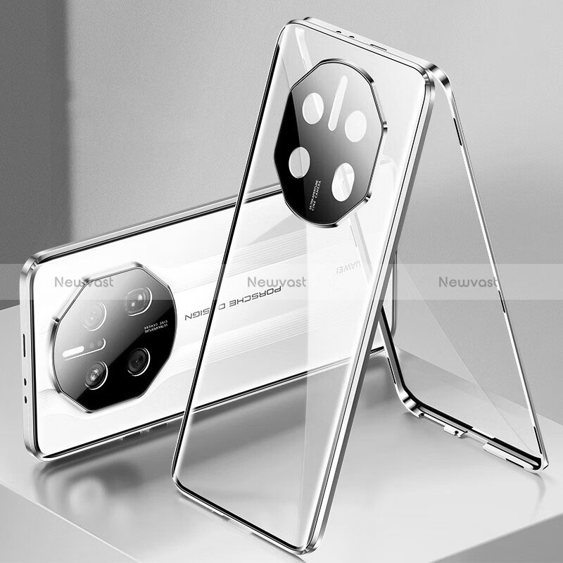 Luxury Aluminum Metal Frame Mirror Cover Case 360 Degrees P02 for Huawei Mate 50 RS