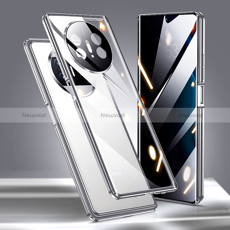 Luxury Aluminum Metal Frame Mirror Cover Case 360 Degrees P02 for Huawei Mate X3