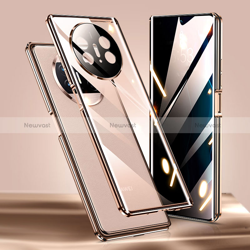 Luxury Aluminum Metal Frame Mirror Cover Case 360 Degrees P02 for Huawei Mate X5