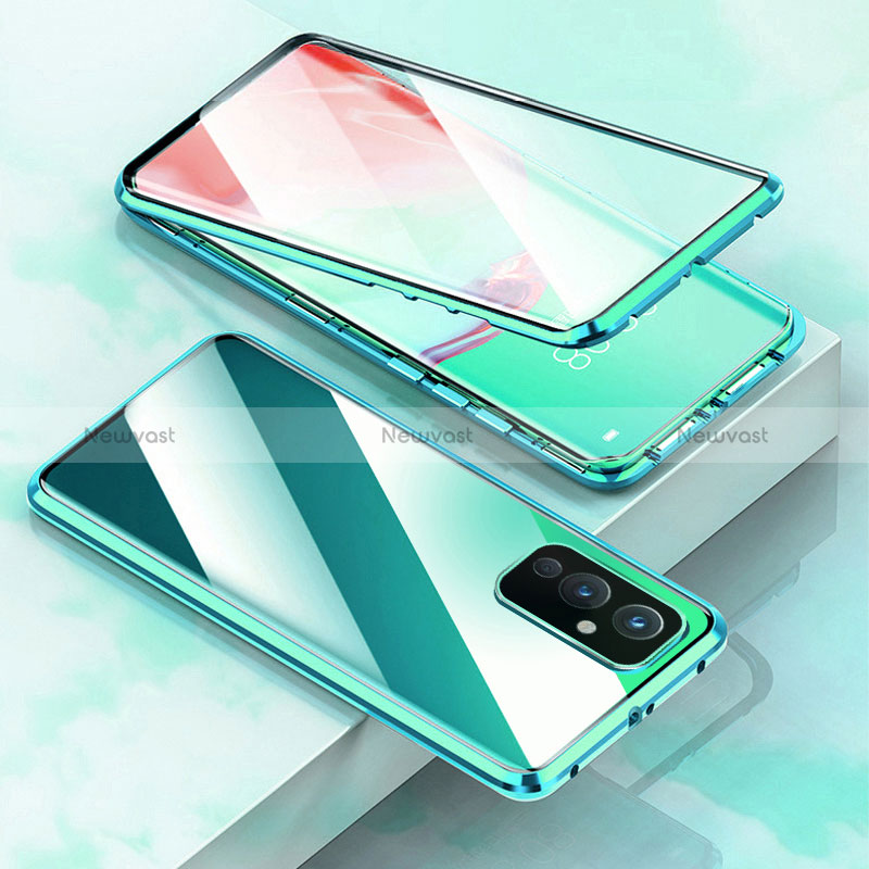 Luxury Aluminum Metal Frame Mirror Cover Case 360 Degrees P02 for OnePlus 9 5G