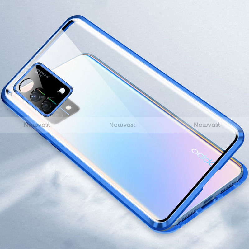 Luxury Aluminum Metal Frame Mirror Cover Case 360 Degrees P02 for Oppo K9 5G