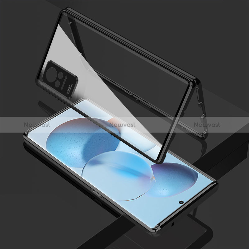 Luxury Aluminum Metal Frame Mirror Cover Case 360 Degrees P02 for Xiaomi Civi 1S 5G