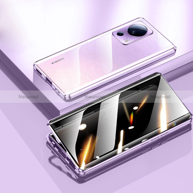 Luxury Aluminum Metal Frame Mirror Cover Case 360 Degrees P02 for Xiaomi Civi 2 5G