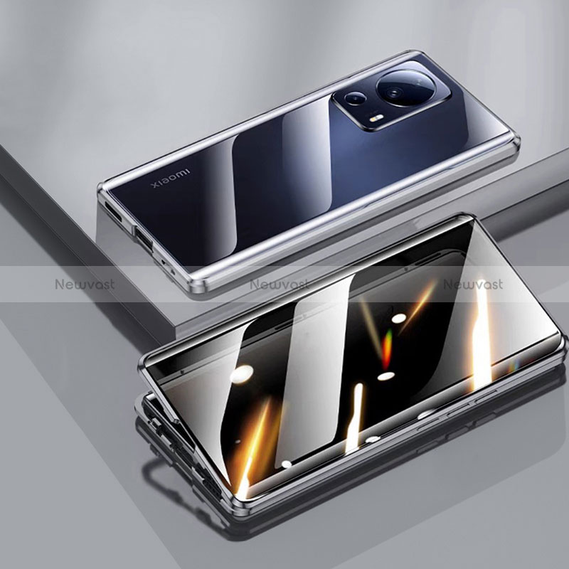 Luxury Aluminum Metal Frame Mirror Cover Case 360 Degrees P02 for Xiaomi Mi 12 Lite NE 5G