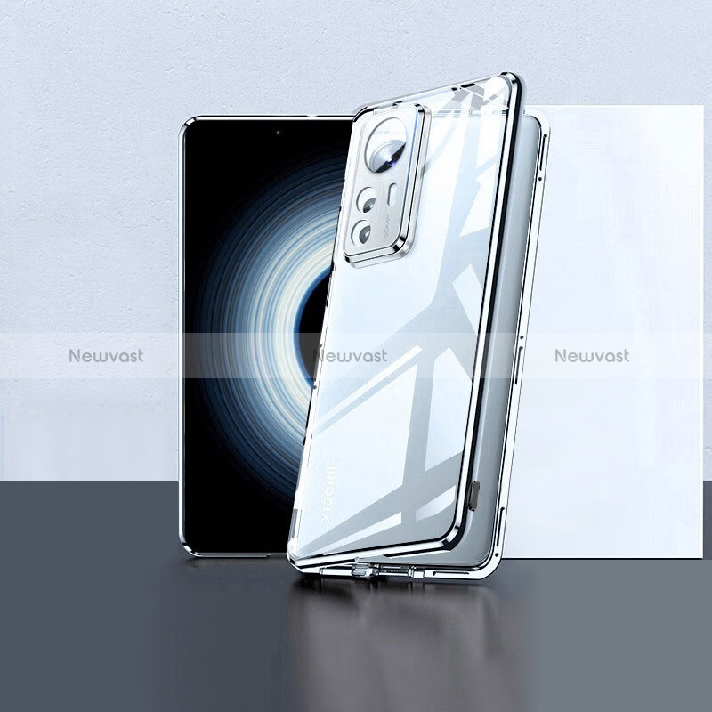 Luxury Aluminum Metal Frame Mirror Cover Case 360 Degrees P02 for Xiaomi Mi 12T 5G