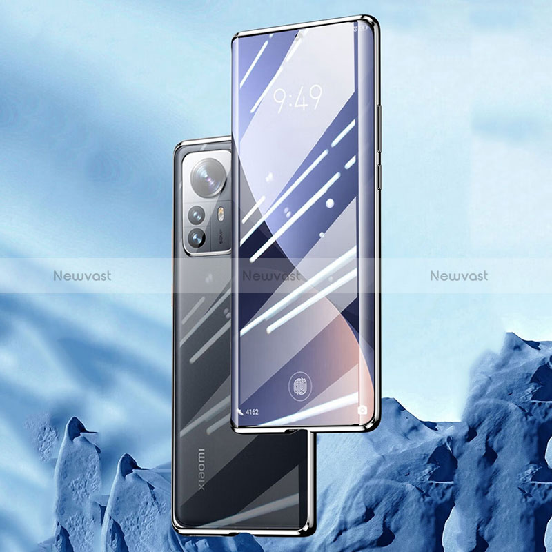 Luxury Aluminum Metal Frame Mirror Cover Case 360 Degrees P02 for Xiaomi Mi 12T Pro 5G