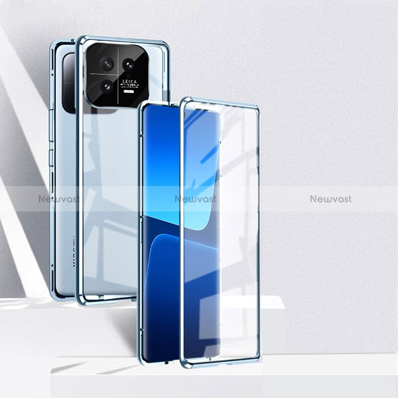 Luxury Aluminum Metal Frame Mirror Cover Case 360 Degrees P02 for Xiaomi Mi 13 Pro 5G