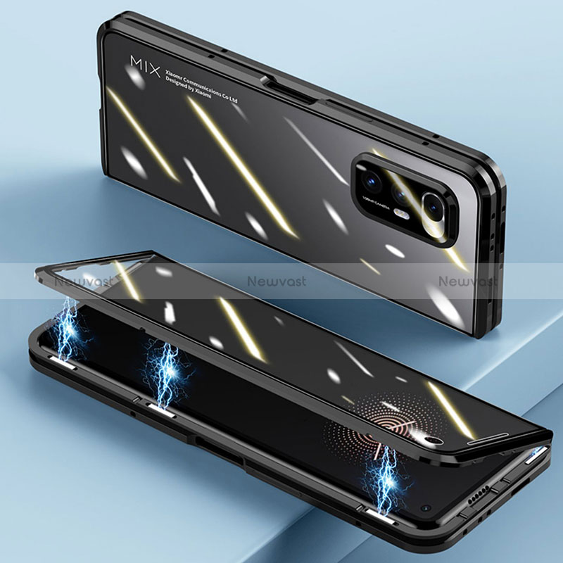 Luxury Aluminum Metal Frame Mirror Cover Case 360 Degrees P02 for Xiaomi Mix Fold 5G