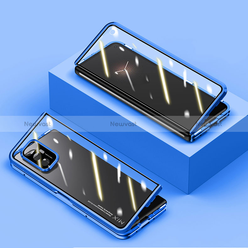 Luxury Aluminum Metal Frame Mirror Cover Case 360 Degrees P02 for Xiaomi Mix Fold 5G