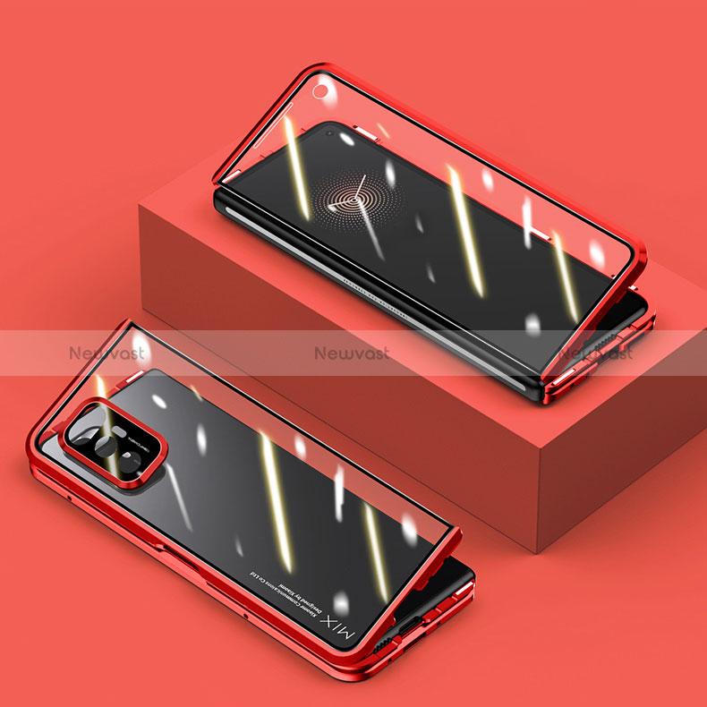 Luxury Aluminum Metal Frame Mirror Cover Case 360 Degrees P02 for Xiaomi Mix Fold 5G