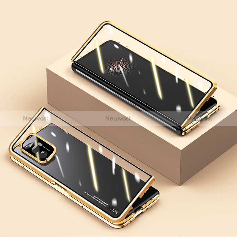 Luxury Aluminum Metal Frame Mirror Cover Case 360 Degrees P02 for Xiaomi Mix Fold 5G