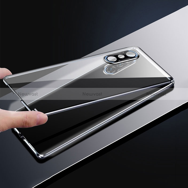 Luxury Aluminum Metal Frame Mirror Cover Case 360 Degrees P02 for Xiaomi Poco F3 GT 5G