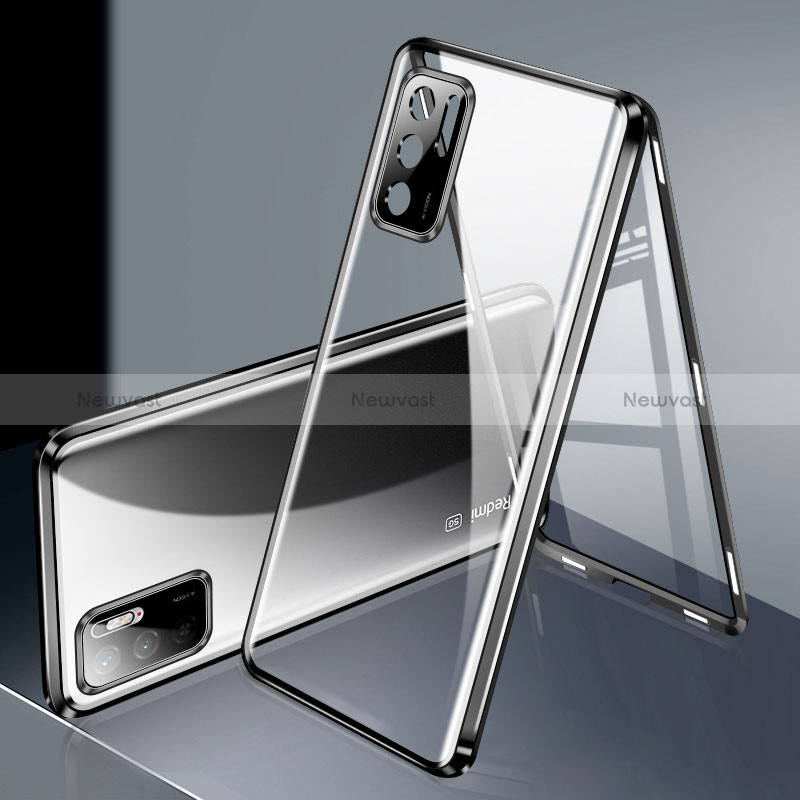 Luxury Aluminum Metal Frame Mirror Cover Case 360 Degrees P02 for Xiaomi POCO M3 Pro 5G