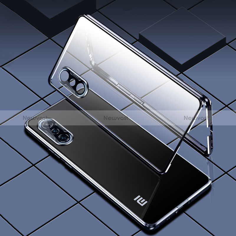 Luxury Aluminum Metal Frame Mirror Cover Case 360 Degrees P02 for Xiaomi Redmi K40 Gaming 5G