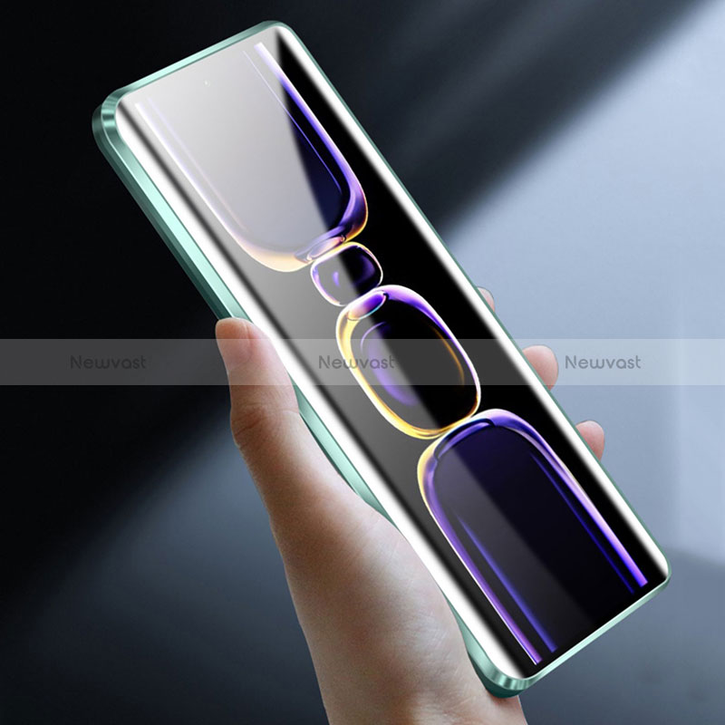 Luxury Aluminum Metal Frame Mirror Cover Case 360 Degrees P02 for Xiaomi Redmi K60 5G