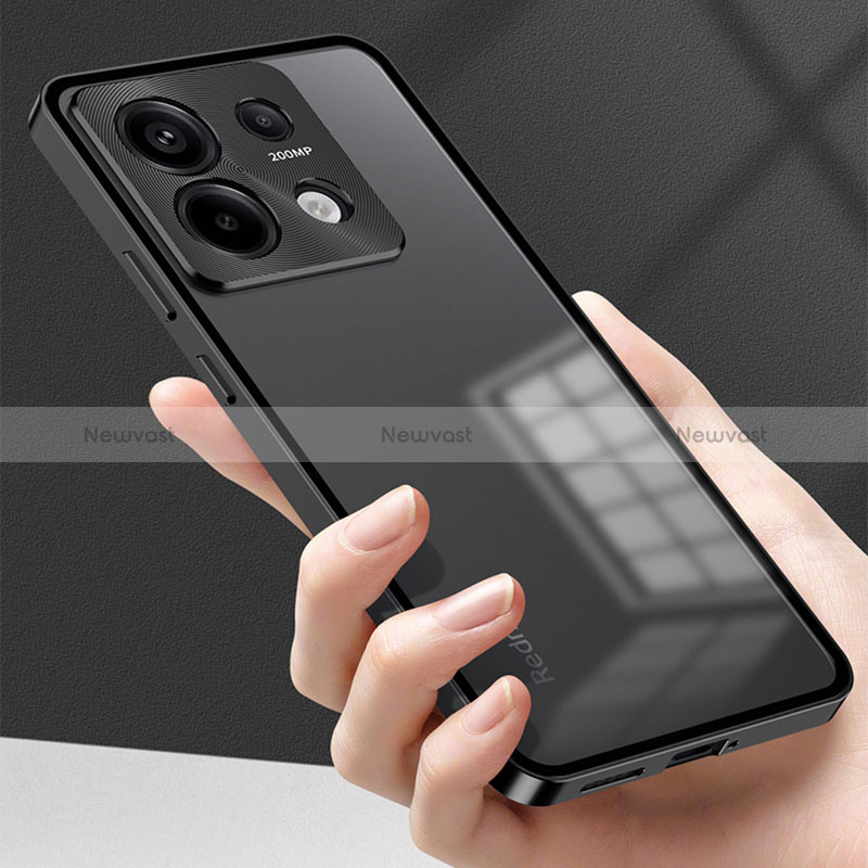 Luxury Aluminum Metal Frame Mirror Cover Case 360 Degrees P02 for Xiaomi Redmi Note 13 Pro 5G