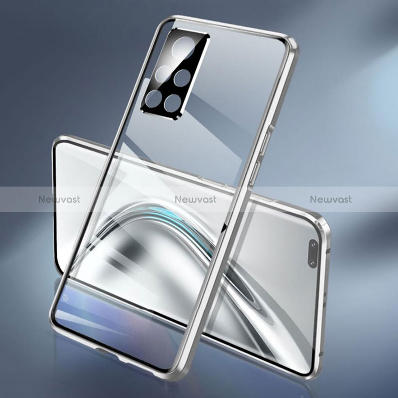 Luxury Aluminum Metal Frame Mirror Cover Case 360 Degrees P03 for Huawei Honor V40 5G