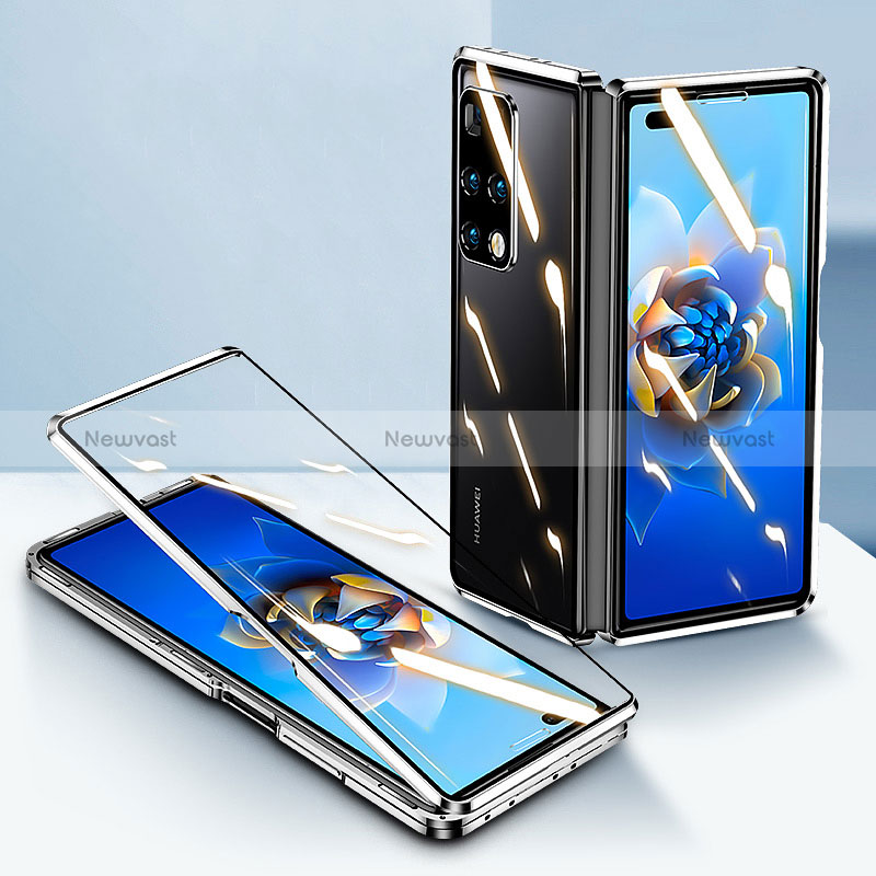 Luxury Aluminum Metal Frame Mirror Cover Case 360 Degrees P03 for Huawei Mate X2