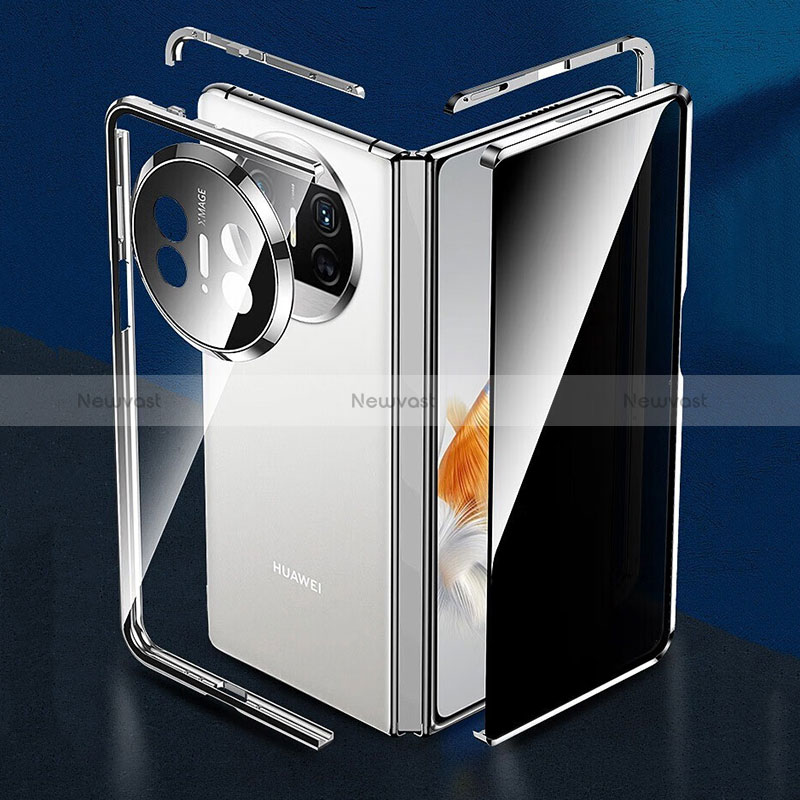 Luxury Aluminum Metal Frame Mirror Cover Case 360 Degrees P03 for Huawei Mate X5