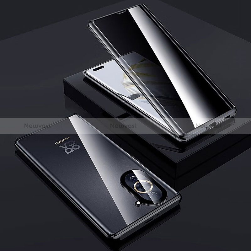 Luxury Aluminum Metal Frame Mirror Cover Case 360 Degrees P03 for Huawei Nova 11 Pro