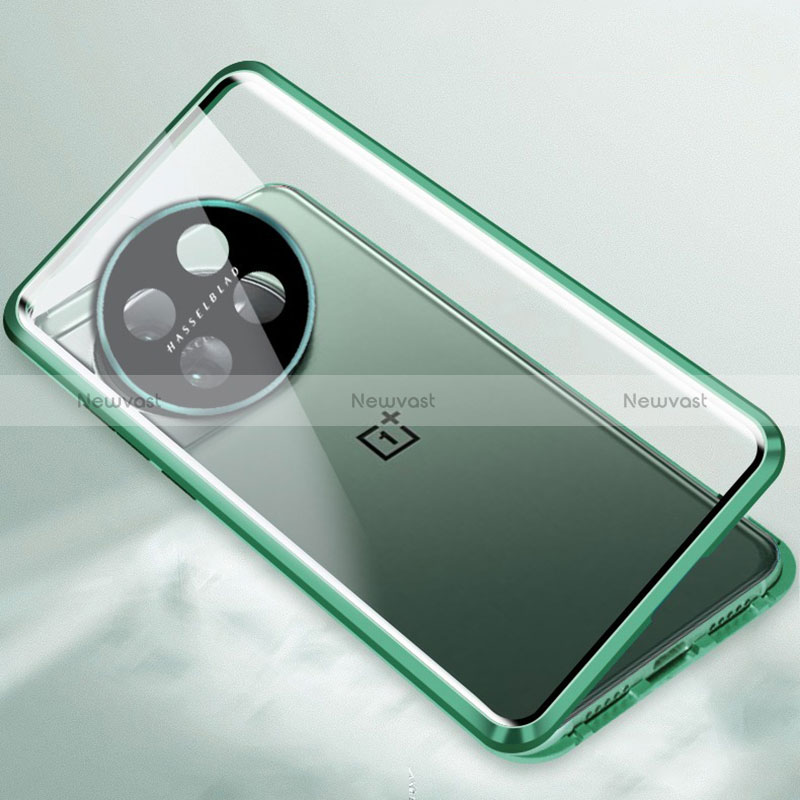 Luxury Aluminum Metal Frame Mirror Cover Case 360 Degrees P03 for OnePlus Ace 2 5G