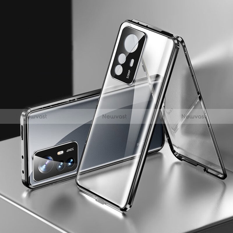 Luxury Aluminum Metal Frame Mirror Cover Case 360 Degrees P03 for Xiaomi Mi 12T 5G