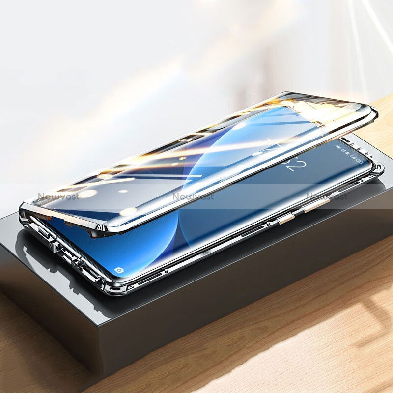 Luxury Aluminum Metal Frame Mirror Cover Case 360 Degrees P03 for Xiaomi Mi 12T 5G