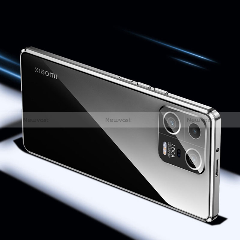 Luxury Aluminum Metal Frame Mirror Cover Case 360 Degrees P03 for Xiaomi Mi 13 Pro 5G