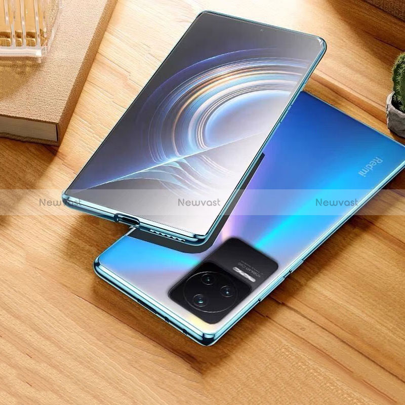 Luxury Aluminum Metal Frame Mirror Cover Case 360 Degrees P03 for Xiaomi Redmi K50 5G