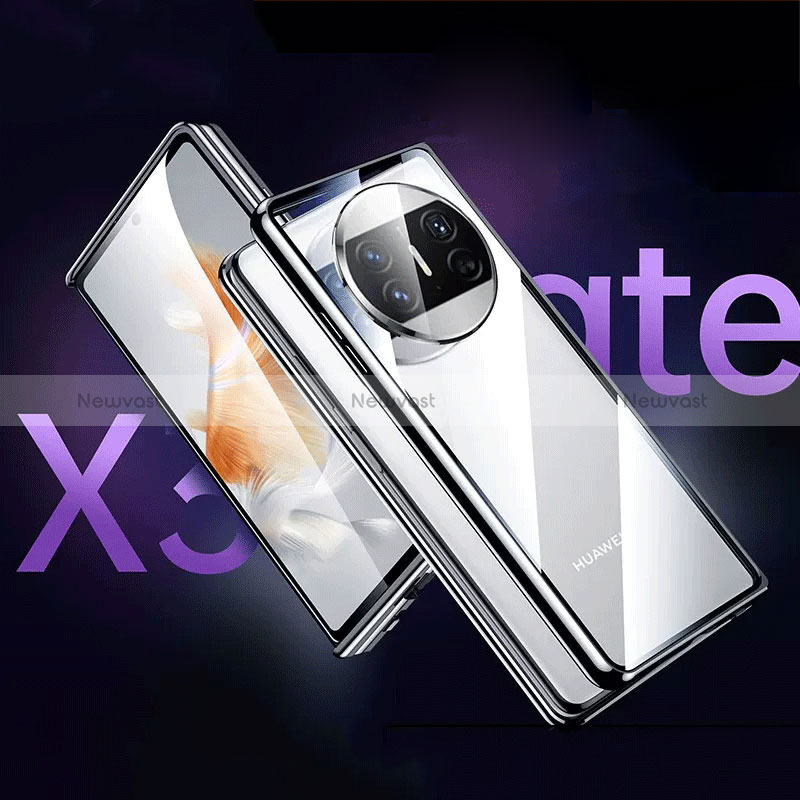 Luxury Aluminum Metal Frame Mirror Cover Case 360 Degrees P04 for Huawei Mate X5