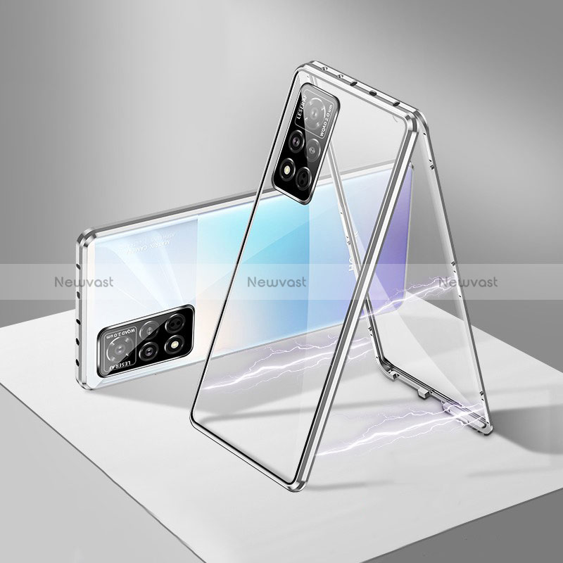 Luxury Aluminum Metal Frame Mirror Cover Case 360 Degrees P05 for Huawei Honor V40 5G