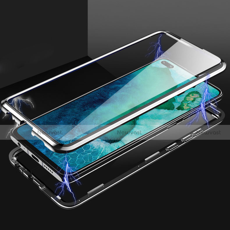 Luxury Aluminum Metal Frame Mirror Cover Case 360 Degrees T01 for Huawei Honor V30 Pro 5G