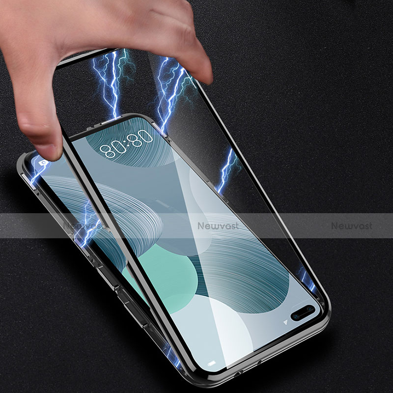 Luxury Aluminum Metal Frame Mirror Cover Case 360 Degrees T01 for Huawei Nova 6 5G