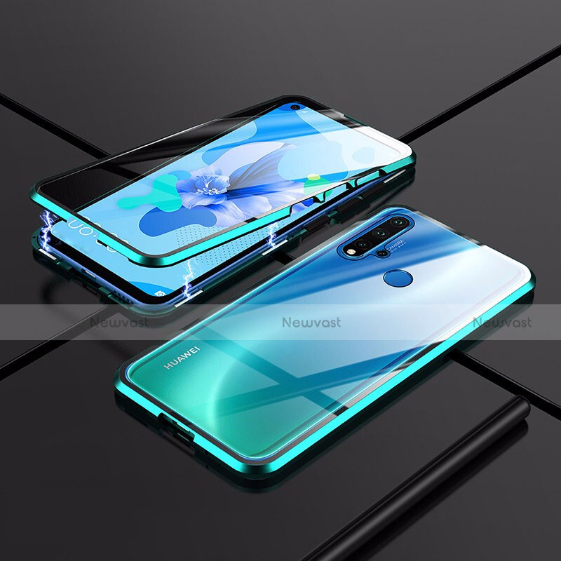 Luxury Aluminum Metal Frame Mirror Cover Case 360 Degrees T01 for Huawei P20 Lite (2019)