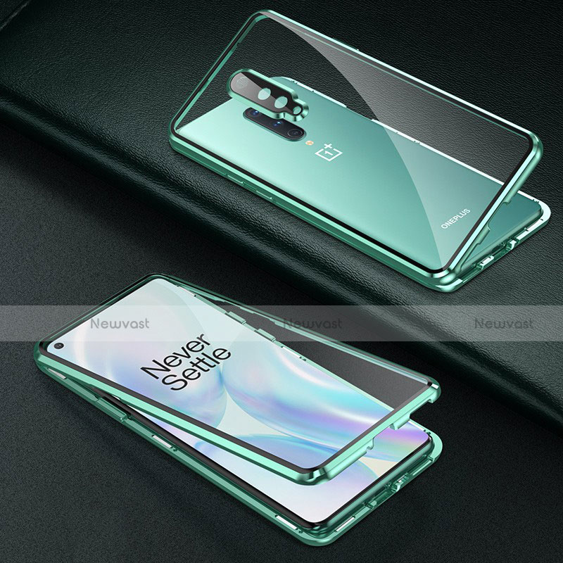 Luxury Aluminum Metal Frame Mirror Cover Case 360 Degrees T01 for OnePlus 8