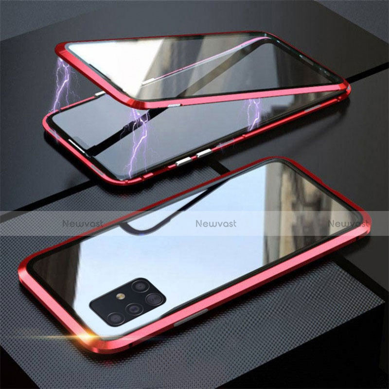 Luxury Aluminum Metal Frame Mirror Cover Case 360 Degrees T01 for Samsung Galaxy A51 5G