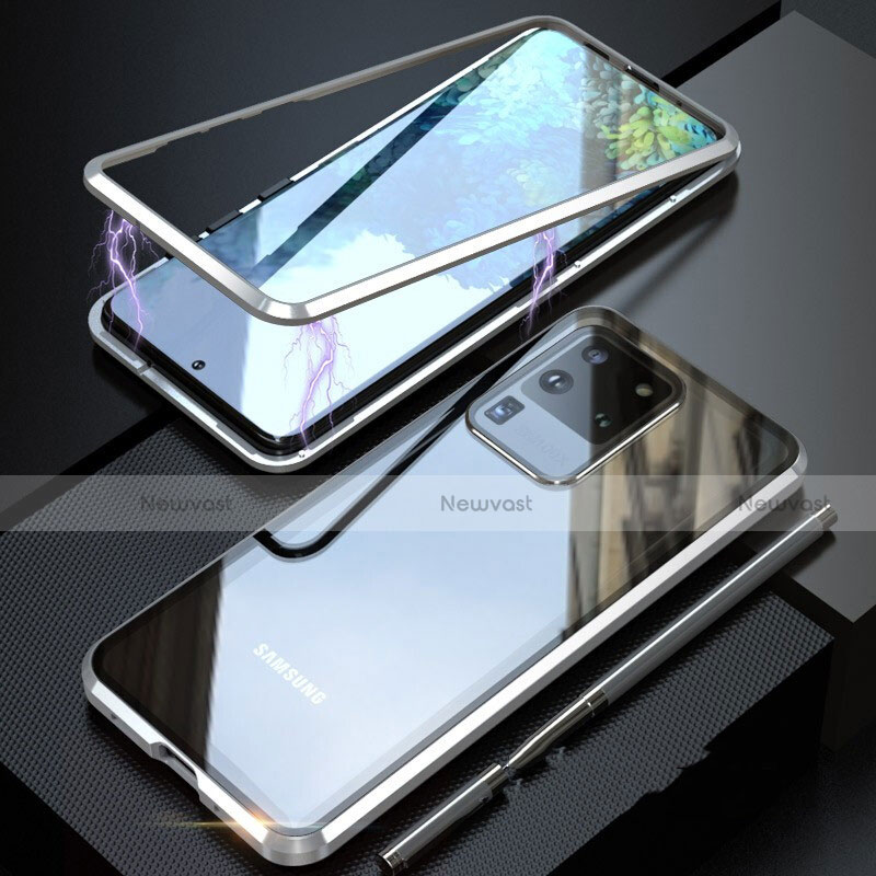 Luxury Aluminum Metal Frame Mirror Cover Case 360 Degrees T01 for Samsung Galaxy S20 Ultra