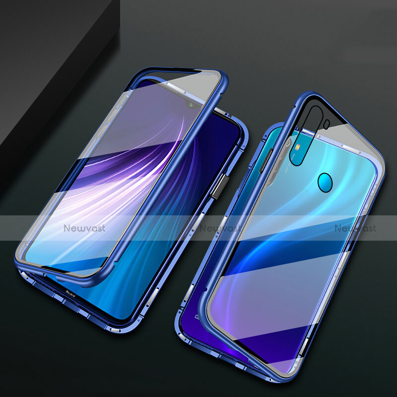 Luxury Aluminum Metal Frame Mirror Cover Case 360 Degrees T01 for Xiaomi Redmi Note 8